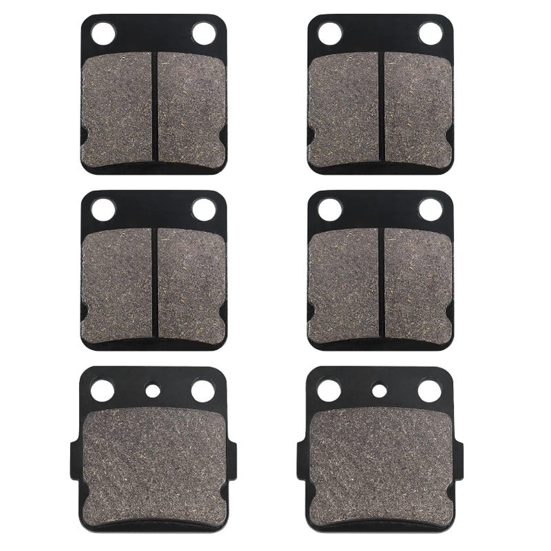 cyleto Warrior 350 Front and Rear Carbon Fibre Brake Pads Kits for Yamaha Banshee 350 1990-2006 / Wolverine 350 1995-2005/Blaster 200 2003-2006/ Warrior 350 1989-2004/ Raptor 125 YFM125 2011 - Image 1